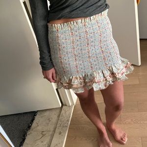 Petersyn Barrett Ruched Floral mini skirt